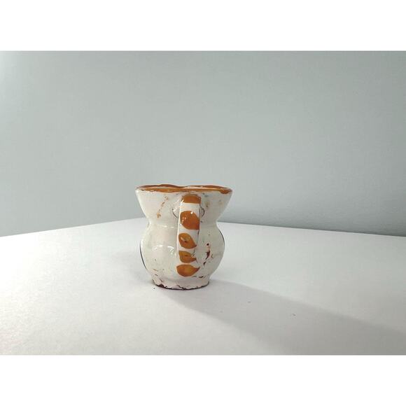 Miniature Vintage Hand Painted Ceramic Pitcher Decorative 1.5" tall Italy - Picture 5 of 9